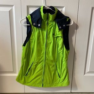 Green zip up vest